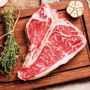 T-Bone Steak Red & White